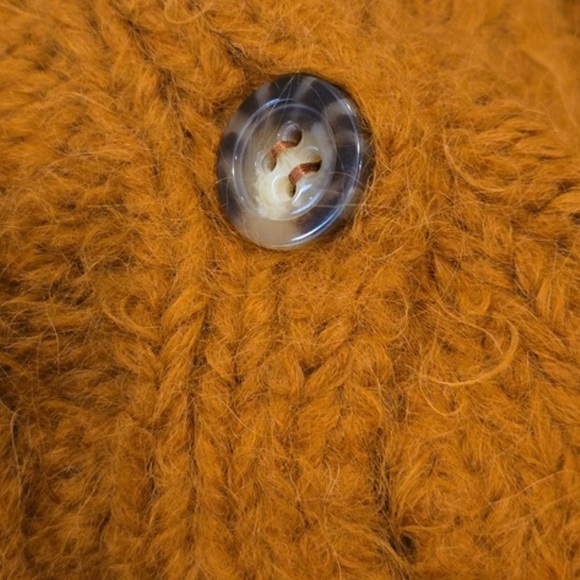 Doen Adelina Cardigan In Bright Pumpkin - Picture 5 of 8